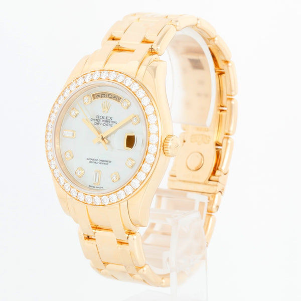 Men's Diamond Rolex Masterpiece / Pearlmaster 18k Yellow Gold Watch 18948