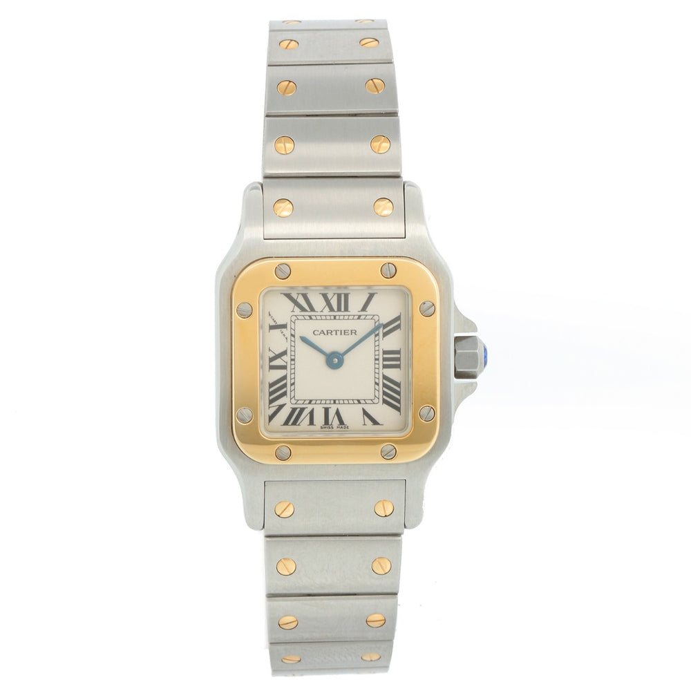 Cartier Santos Ladies 24mm Steel & Gold 2-Tone Watch W20012C4 1567
