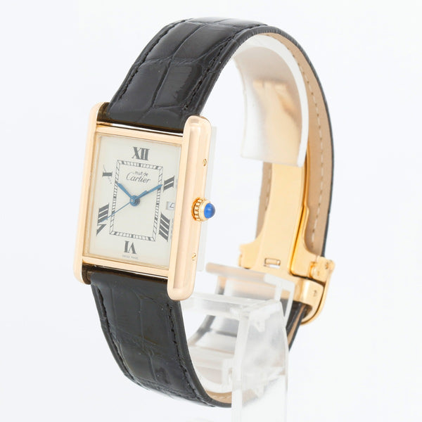 Cartier Must de Cartier Argent Roman Numerals  Quartz Watch Ref. 2413