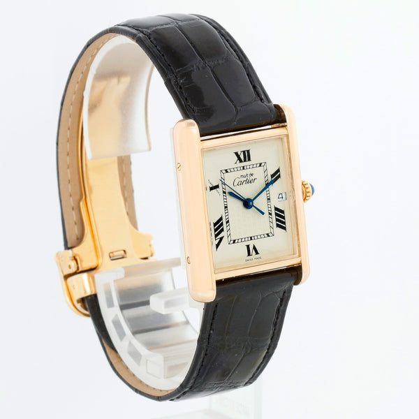 Cartier Must de Cartier Argent Roman Numerals  Quartz Watch Ref. 2413