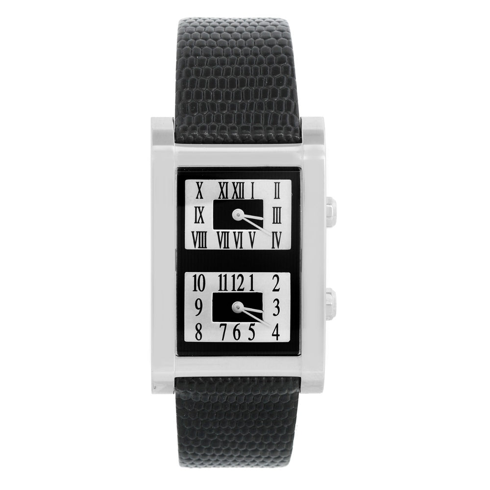 Graff 18K White gold Dual Time Zone Quartz Watch