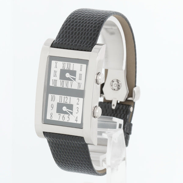 Graff 18K White gold Dual Time Zone Quartz Watch