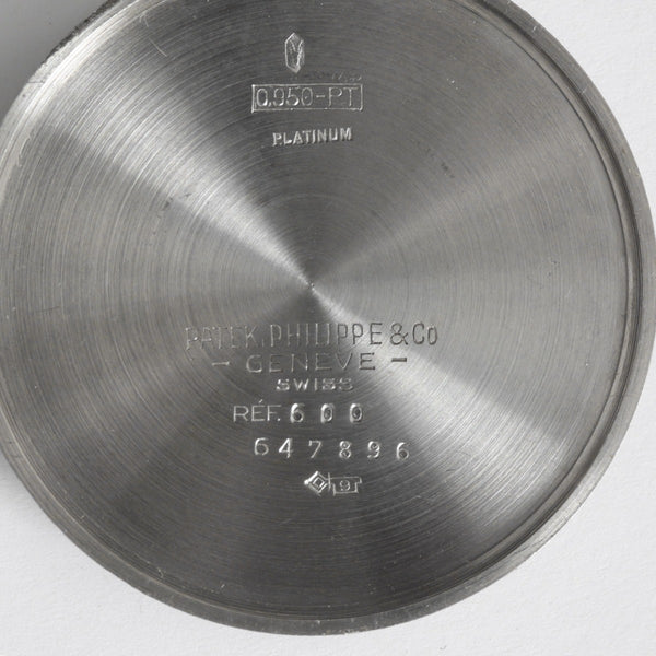 Vintage Patek Philippe Platinum Pocket Watch Ref. 600