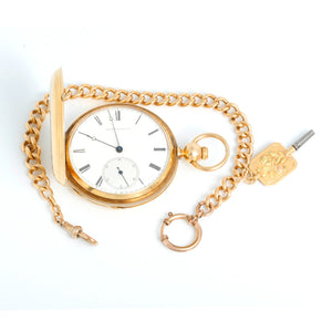 Waltham Presidential Presentation Model 1862 18K Yellow Gold Pocket Watch