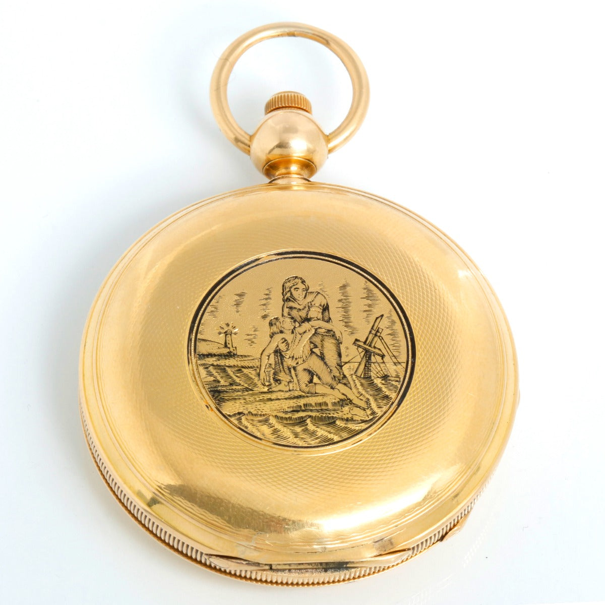 Waltham pocket watch open case