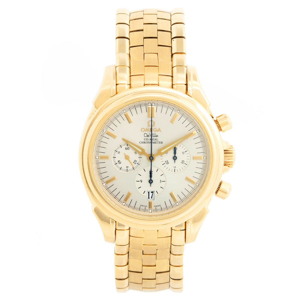 Omega DeVille Men's Yellow Gold  Co-Axial Chronograph Men's Watch  4141.30.00