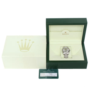 Rolex President Day-Date Platinum Men's Watch 118206 Silver Dial