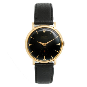 Vintage Rolex Precision 18k Yellow Gold Men's Watch Ref 9082