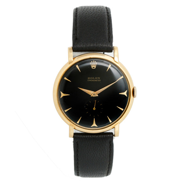 Vintage Rolex Precision 18k Yellow Gold Men's Watch Ref 9082