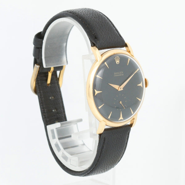 Vintage Rolex Precision 18k Yellow Gold Men's Watch Ref 9082