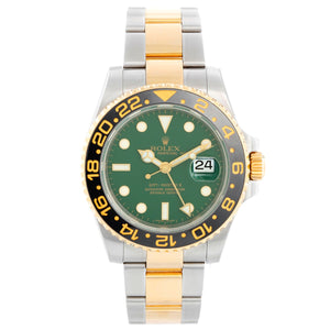 Rolex GMT-Master II 2-Tone Men's Watch with Green Dial  116713