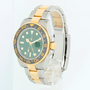 Rolex GMT-Master II 2-Tone Men's Watch with Green Dial  116713