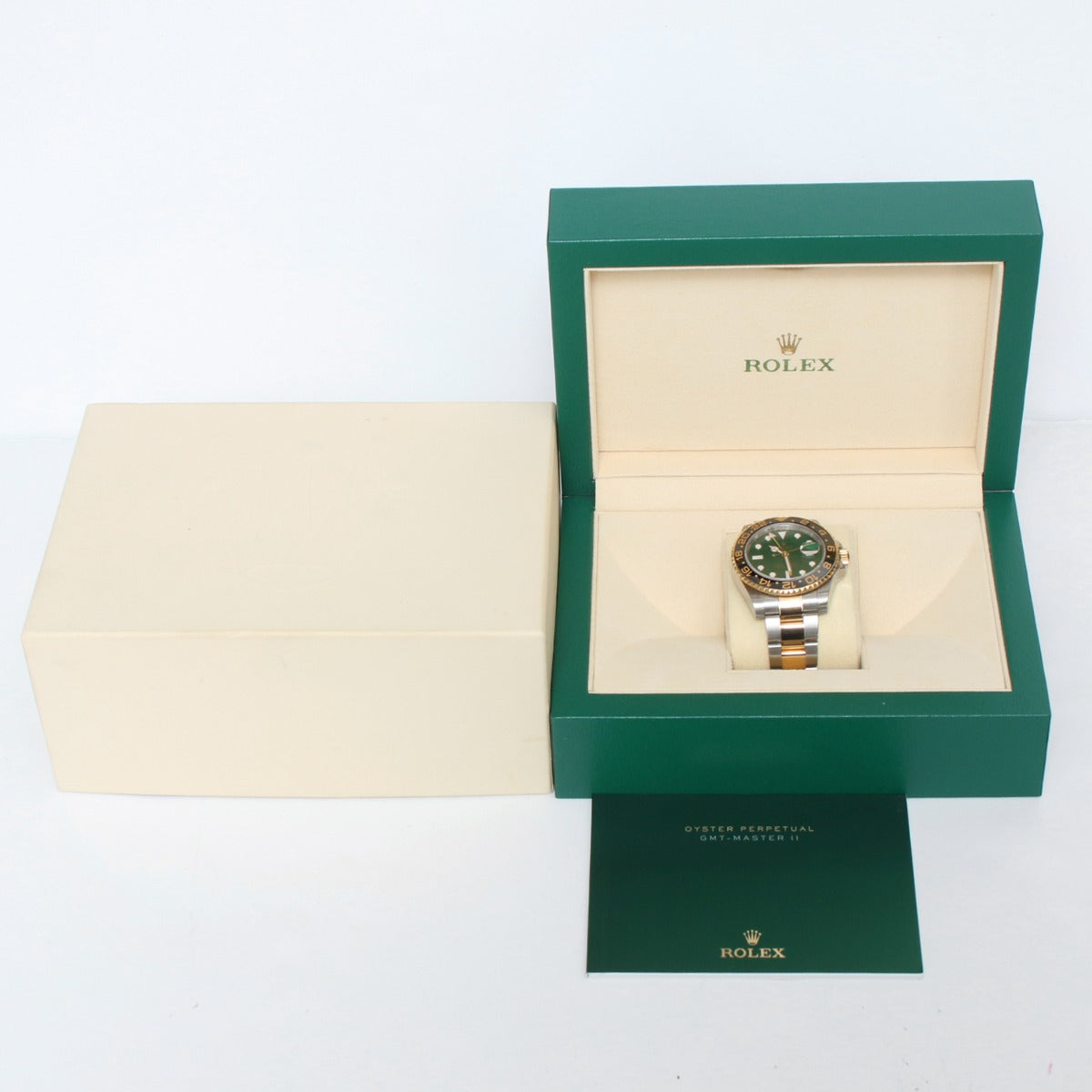 Rolex GMT-Master II 2-Tone Green Dial Watch 116713