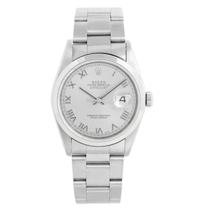 Rolex Datejust Men's Stainless Steel Automatic Watch Smooth Bezel 16200