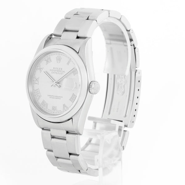 Rolex Datejust Men's Stainless Steel Automatic Watch Smooth Bezel 16200