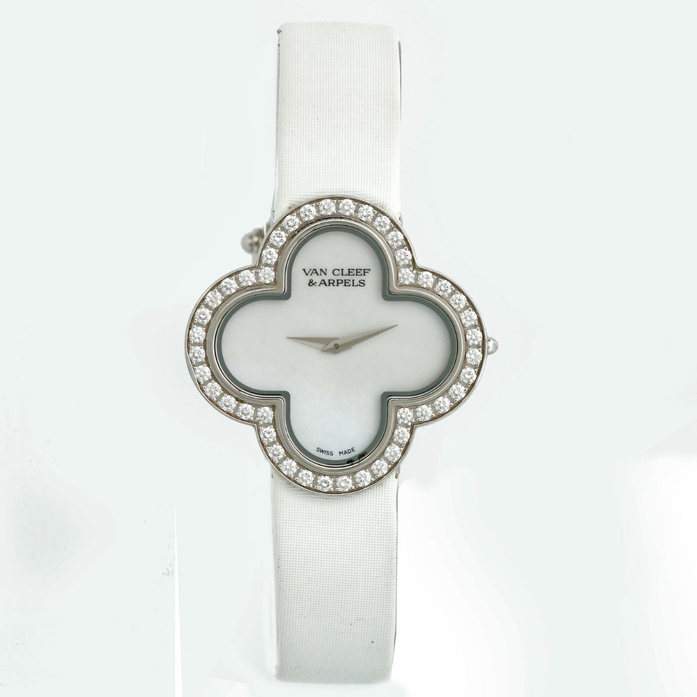 Van Cleef & Arpels Alhambra Medium White Gold Ladies Watch  VCARF52700