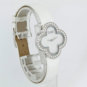 Van Cleef & Arpels Alhambra Medium White Gold Ladies Watch  VCARF52700