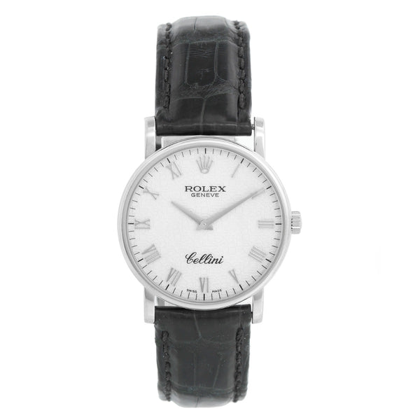 Rolex Cellini Jubilee Dial 18k White Gold Men's Watch 5115/9
