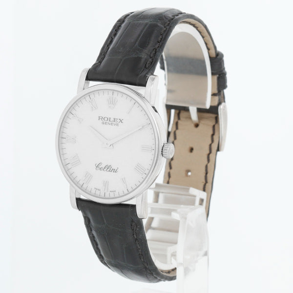 Rolex Cellini Jubilee Dial 18k White Gold Men's Watch 5115/9