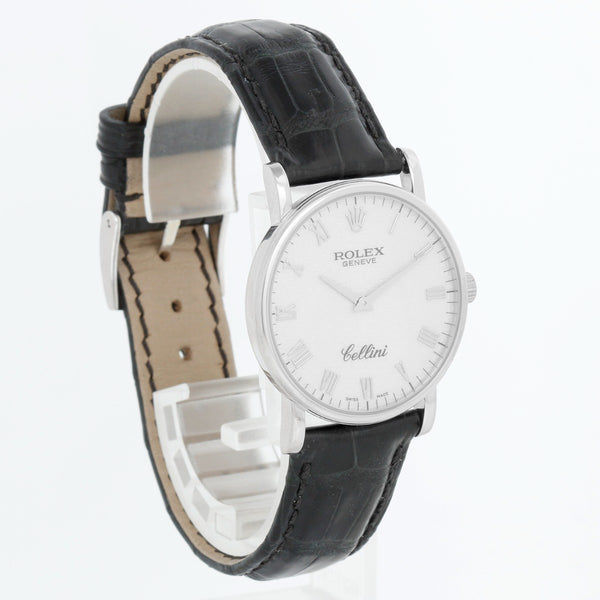 Rolex Cellini Jubilee Dial 18k White Gold Men's Watch 5115/9