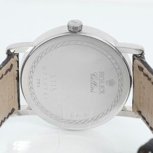 Rolex Cellini Jubilee Dial 18k White Gold Men's Watch 5115/9
