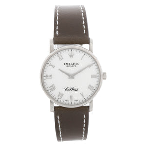 Rolex Cellini Jubilee Dial 18k White Gold Men's Watch 5115/9