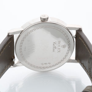 Rolex Cellini Jubilee Dial 18k White Gold Men's Watch 5115/9