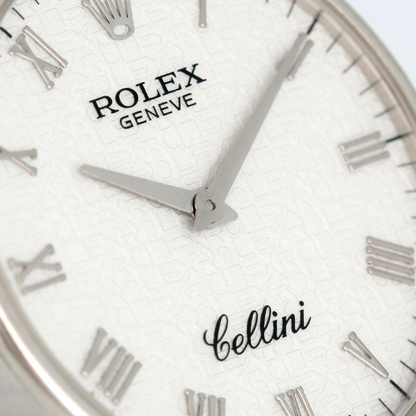 Rolex Cellini Jubilee Dial 18k White Gold Men's Watch 5115/9