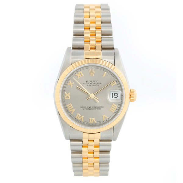 Rolex Datejust Midsize 2-Tone Silver Dial Watch 68273