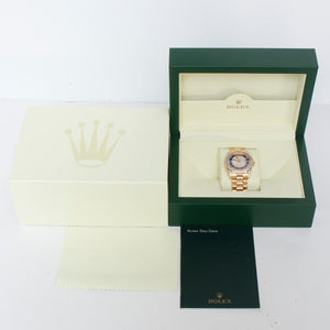 Rolex President Day-Date Men's 18k Gold Watch  Rolex Lapis Diamond Dial 18388