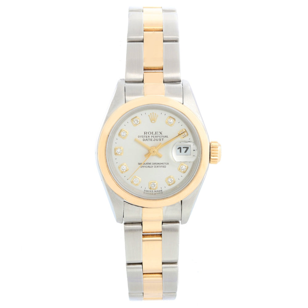 Ladies Diamond Rolex Datejust Watch Steel & Gold  69163