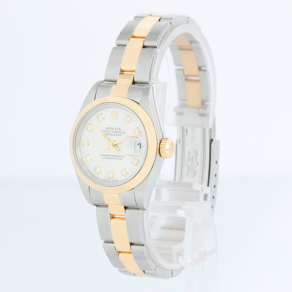 Ladies Diamond Rolex Datejust Watch Steel & Gold  69163