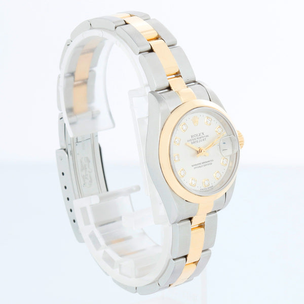 Ladies Diamond Rolex Datejust Watch Steel & Gold  69163