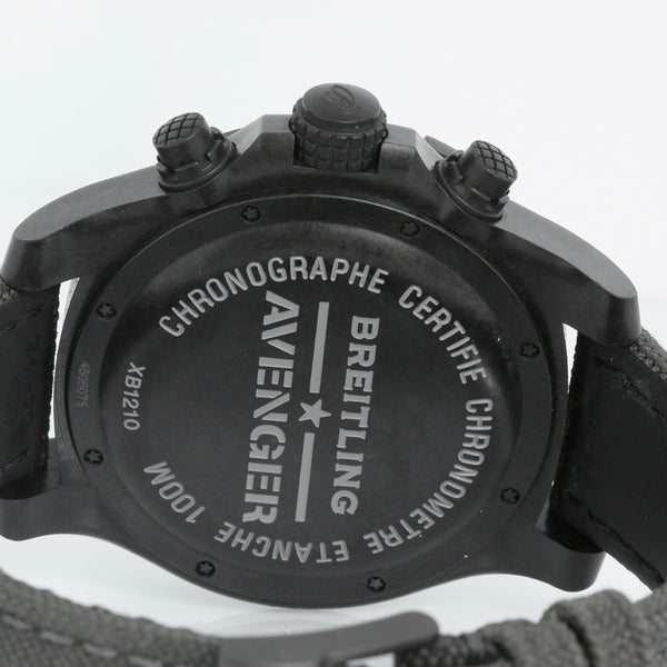 Breitling Avenger Hurricane Black Dial Men's Chrono Black Watch XB1210