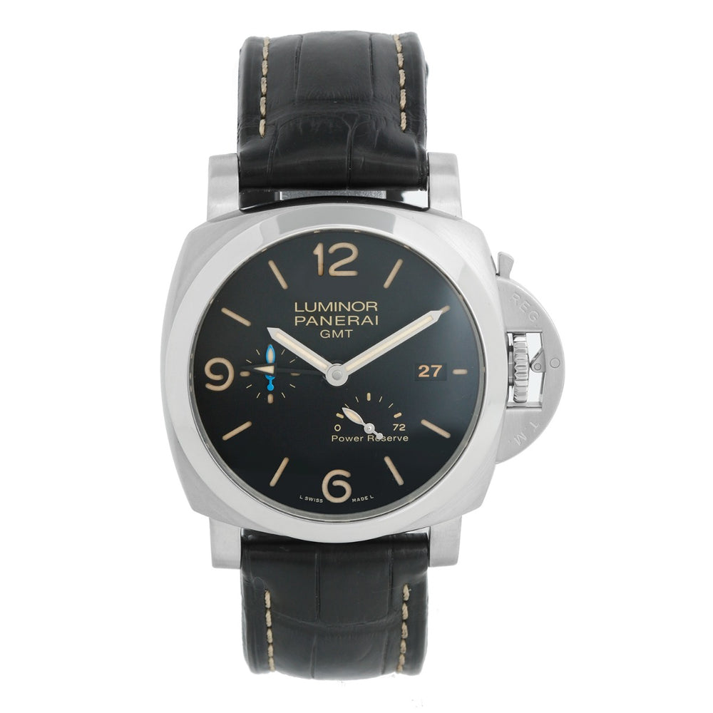 Panerai Luminor 1950 GMT 44mm Steel Mens Watch PAM01321