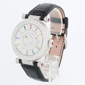 Franck Muller Double Mystery 18K White Gold Diamond Watch DRM D 2R CD