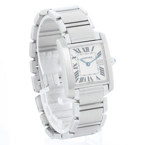Cartier Tank Francaise Midsize Stainless Steel Watch W51011Q3 2465