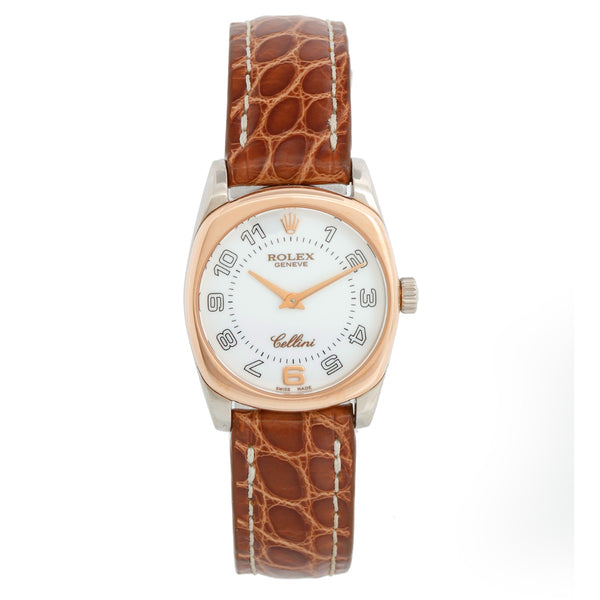 Rolex Cellini Danaos White Gold & Rose Gold Ladies  Watch 6229