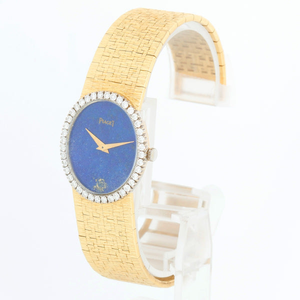Piaget Ladies 18k Yellow Gold Dress Watch Lapis Dial
