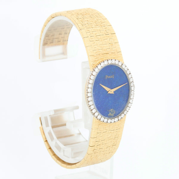 Piaget Ladies 18k Yellow Gold Dress Watch Lapis Dial