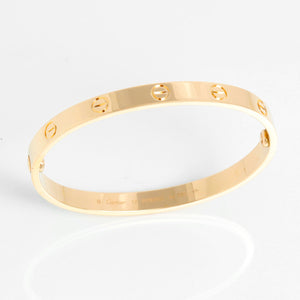 Cartier Love Bracelet 18k Yellow Gold Size 17 with Screwdriver
