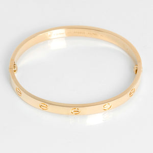 Cartier Love Bracelet 18k Yellow Gold Size 17 with Screwdriver