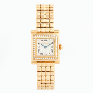 Cartier Paris Gold and Diamond 'Trocadero' Ladies Watch