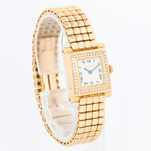 Cartier Paris Gold and Diamond 'Trocadero' Ladies Watch