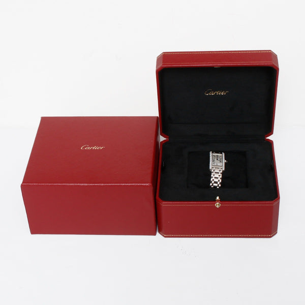 Cartier Tank Americaine 18K White Gold Diamond Watch  W26019L1 1713