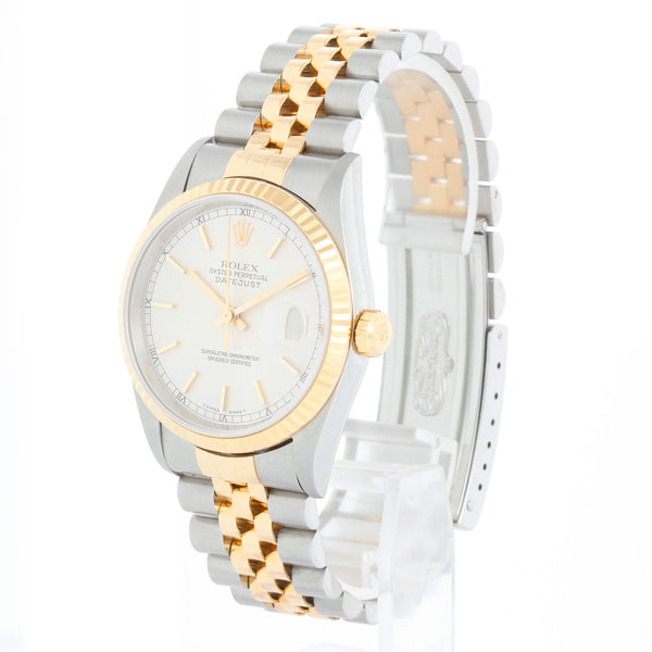 Rolex Datejust Men's 2-Tone Silver Dial Watch 16233
