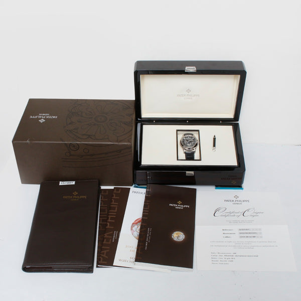 Patek Philippe Annual Calendar Men's 18k White Gold Moonphase Watch 5205G-001 (or 5205 G)