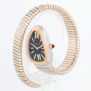 Bulgari Serpenti Tubogas Two Tone Ladies Diamond Watch Ref 102098