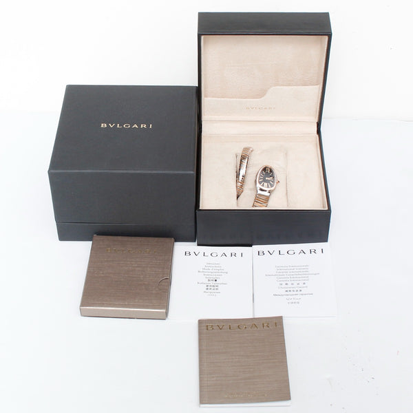 Bulgari Serpenti Tubogas Two Tone Ladies Diamond Watch Ref 102098