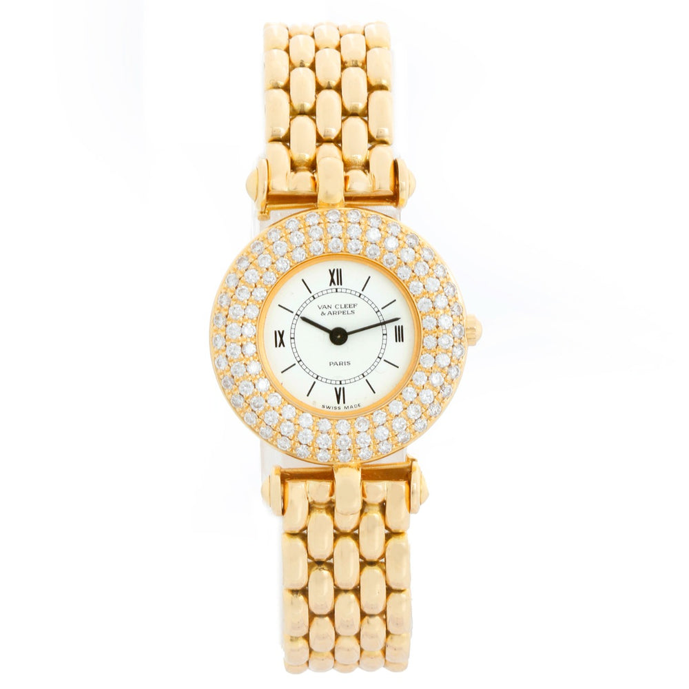 Vintage Van Cleef & Arpels 18K Yellow Gold Diamond Watch